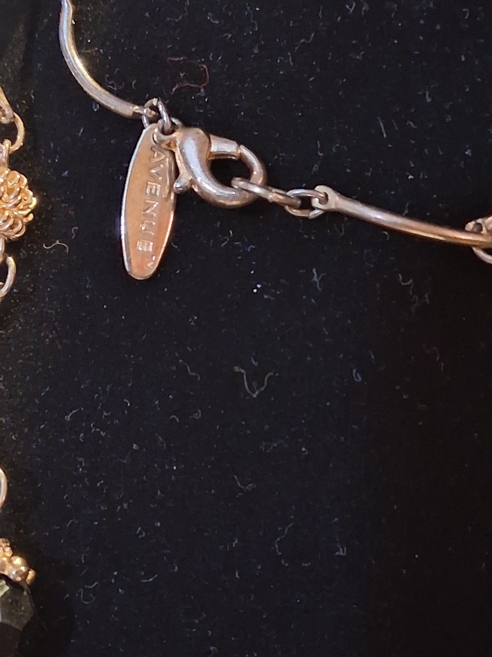 Vintage Necklace Set with Avon Butterfly Locket and Loft Bead Dangle - Picture 4 of 14